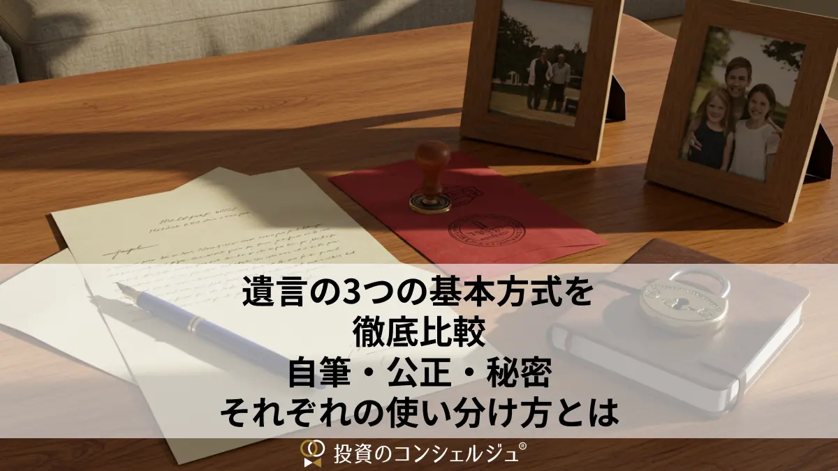 遺言の3つの基本方式を徹底比較:自筆・公正・秘密、それぞれの使い分け方とは