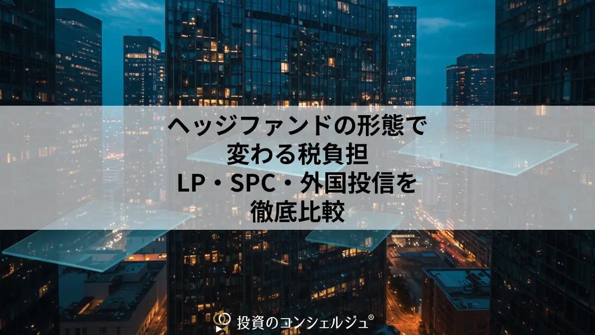ヘッジファンドの形態で変わる税負担──LP・SPC・外国投信を徹底比較